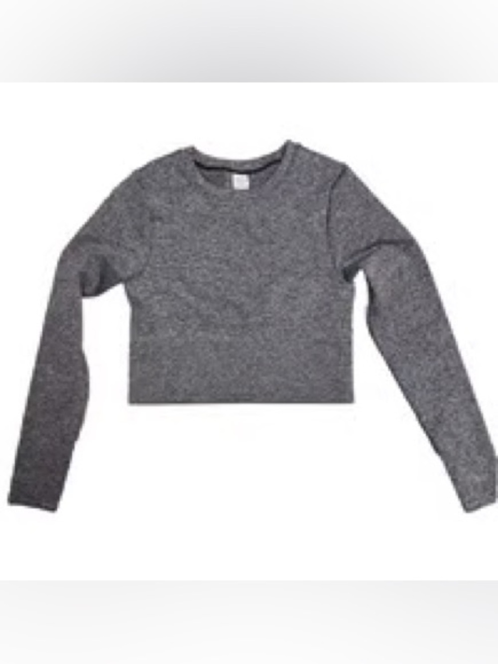 Victoria's Secret PINK Seamless gym yoga active Crop Top Gray Long Sleeve Small